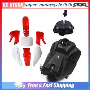 Kit de carrocería de carenado de guardabarros de plástico tanque de combustible de gasolina para Kawasaki KLX110 KX65 DRZ110 - Imagen 1 de 13