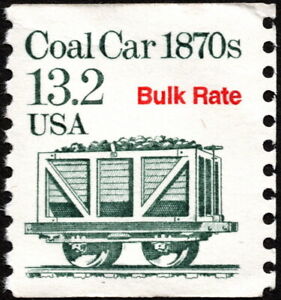 US - 1988 - 13.2 Cents Slate Green 1870's Coal Car Transportation Issue #2259 NH