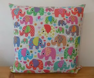 Elephant Cushion Cover Animal Throw Pillow Children's Nursery 16" 18" Handmade - Picture 1 of 6