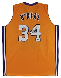 Shaquille O'Neal Authentic Signed Yellow Pro Style Jersey Autographed BAS - Picture 1 of 3