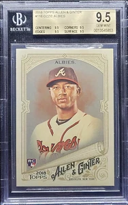 2018 Topps Allen & Ginter #116 Ozzie Albies RC Silver Glossy SP BGS 9.5 TRUE GEM - Bild 1 von 4