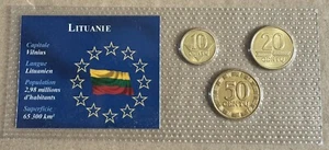 Lituanie. 10, 20 et 50 Centu. 2010, 2009 et 2000. Etat Neuf Sous Blister. - Foto 1 di 2