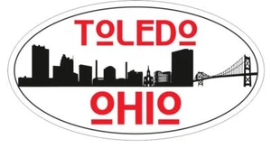 Toledo Ohio Oval Autoaufkleber oder Helmaufkleber D5529 - Bild 1 von 1