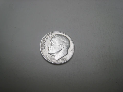 1951-P Roosevelt Silver Dime Cover