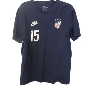 Megan Rapinoe Team USA #15 Medium Navy Blue T-shirt M Tee - Picture 1 of 4
