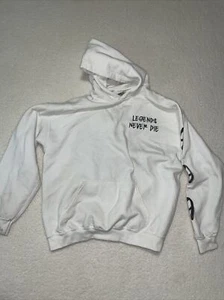999 Juice Wrld Legends Never Die White Hoodie Size Large Moonlight Hoodie - Bild 1 von 10