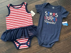 NWT Cat & Jack / Celebrate Girls Size 18 Months Patriotic 4th Of July Outfit Top - Picture 1 of 2