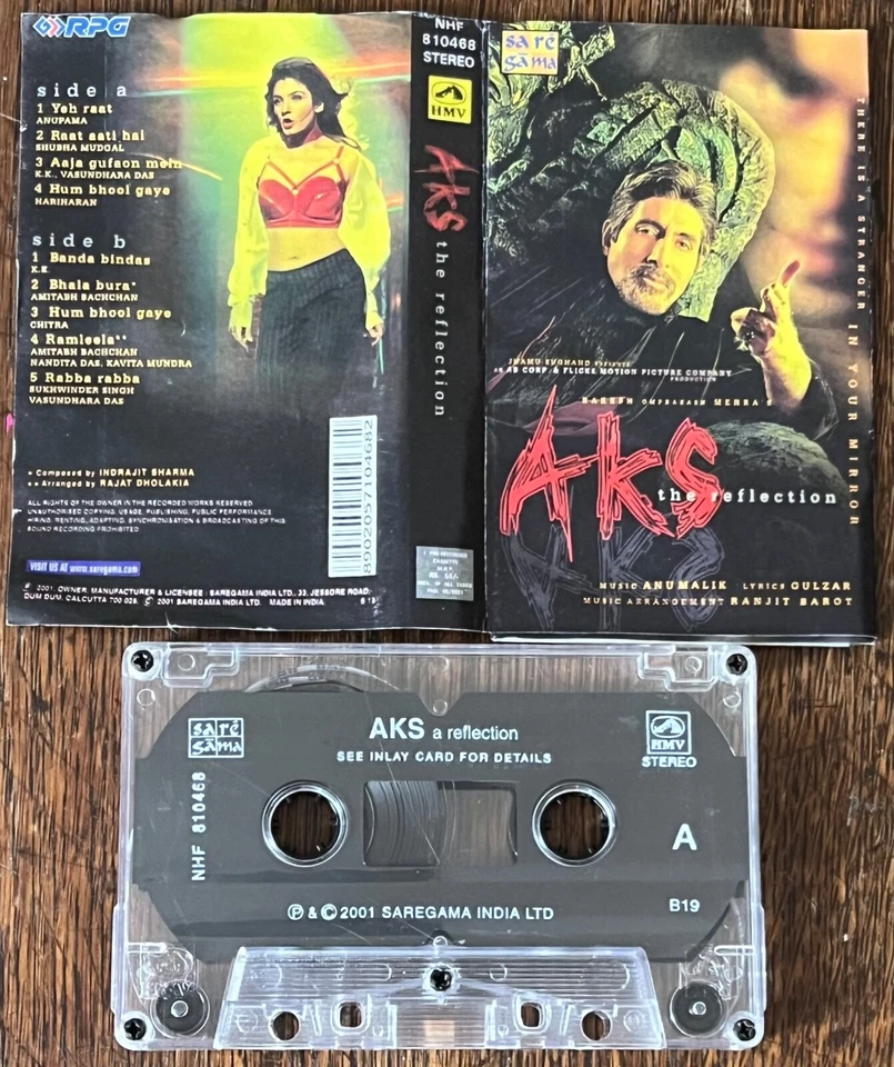 AKS The Reflection Soundtrack AUDIO CASSETTE TAPE Bollywood 2001 India - Image 1 of 4