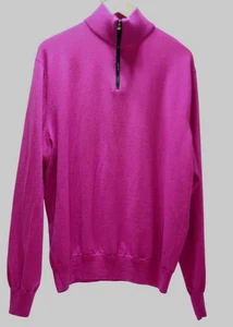 Ralph Lauren Polo Golf Mens XXL Merino Wool Quarter Zip Sweater Preppy Luxury - Picture 1 of 6