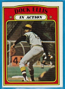 1972 Topps - Dock Ellis #180 In Action - Pittsburgh Pirates - Picture 1 of 2