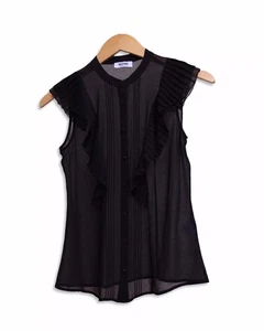 Vintage Moschino Cheap Chic Silk Womens Sleeveless Top Blouse Shirt IT40 US 4 - Picture 1 of 6