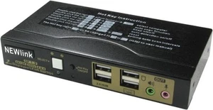 NEWLINK - Suis KVM 2 Port USB & 4K DisplayPort - Picture 1 of 3