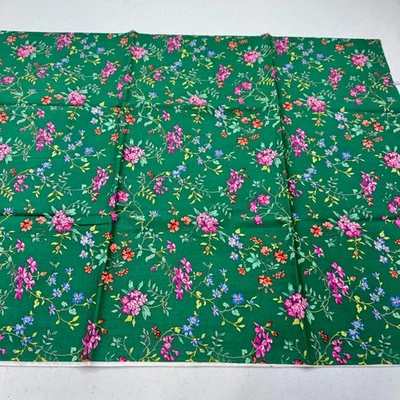 tela vintage tradicional acolchado verde floral algodón 44x55 2014 Foto 1 de 4