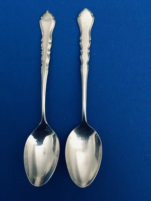2 teaspoons International Lyon AMERICANA  Stainless Korea " Vintage Very Nice - Image 1 of 2
