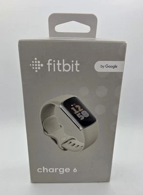Fitbit Charge 6 Advanced Fitness & Health Tracker prata/porcelana - caixa aberta - Imagem 1 de 4
