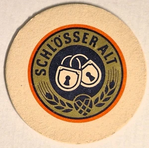 DÜSSELDORF SCHLÖSSER ALT BIER BRAUEREI ALTSTADT  BIERDECKEL - 50-60 J. alt - Picture 1 of 2