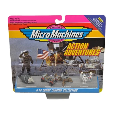 VINTAGE 1993 MICRO MACHINES # 18 SPACE LUNAR LANDING GALOOB # 75030 NEW SEALED - Image 1 of 4