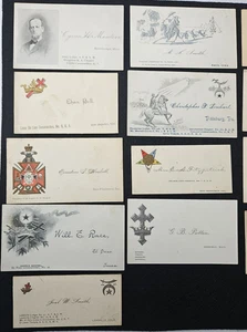 Freimaurerei Visitenkarten Sammlung 90 verschiedene Karten 22 Duplikate USA Freimaurer - Bild 1 von 12