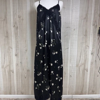 Top Shop цветочный черный скольжения платье кружева атласный Midi шеи Slinky Sz 6 - Изображение 1 из 4