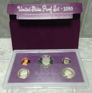 1985 Clad Proof Set U.S. Mint Original Government Packaging OGP - Picture 1 of 4
