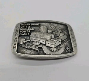VTG Buchanan New York Indian Point Unit 3 Nuclear Power Plant Belt Buckle Rare - Picture 1 of 8