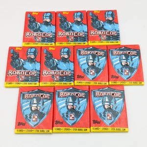 1990 Topps RoboCop 2 tarjetas coleccionables de películas LOTE DE 10 paquetes de cera sin abrir de colección - Imagen 1 de 4