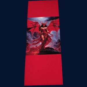 Feurige Dämonin Fantasy Lesezeichen Digital Bild Foto Bild Kunst  - Bild 1 von 2