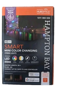 Hampton Bay Integrated LED RGB Color Changing Novelty String Light 100-Light 40' - Picture 1 of 6