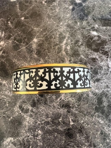 HERMÈS Bracciale Hermes Smalto Oro GM Autentico Senza Scatola Ottimo