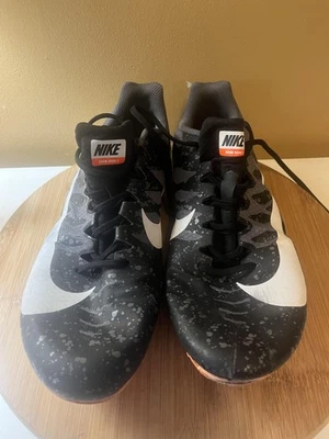 Nike Zoom Rival 5 Racing Track Shoes Mens Size 12 Spike Black White Gray Orange - Image 1 of 4