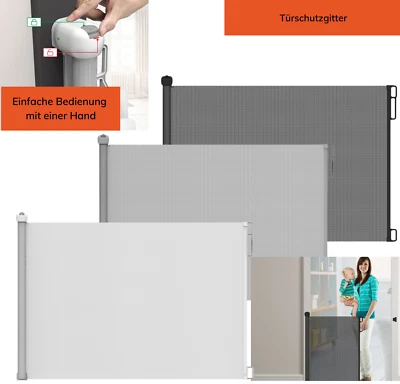 Türschutzgitter Treppenschutzgitter Türgitter Absperrgitter Treppenschutz Rollo - Bild 1 von 4