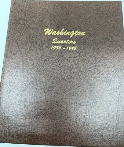 59 Piece Almost Complete Gem BU Washington Silver Quarter Set 1941-64-D in Album Cover