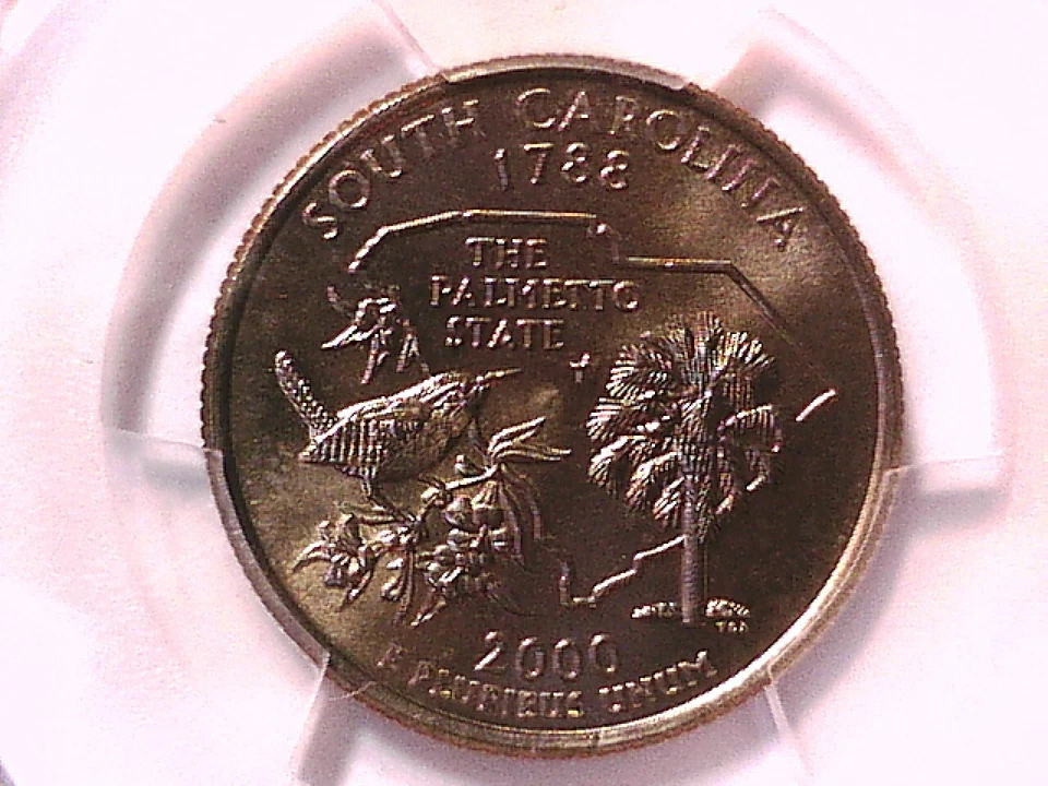 2000 D Washington State Quarter PCGS MS 66 South Carolina 41745111 - Image 1 of 3