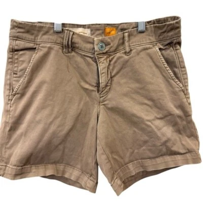 Anthropologie Pilcro 女式短裤连字符尺寸 28 腰深卡其色棉 — 第 1/4 张图片