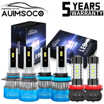 For Mazda 3 Sport Hatchback 4-Door 2010-2016 LED Headlight Hi/Lo Fog Light Bulbs - Image 1 of 4