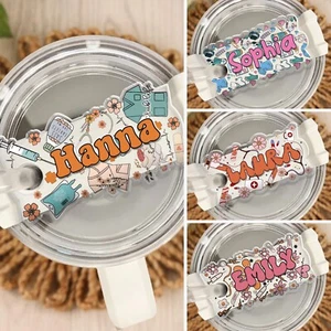 Personalized Nurse Tumbler Name Tag, 30oz 40oz Tumbler Quencher Name Tag Topper - Picture 1 of 19