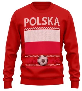 Polska Ugly Christmas Sweatshirt Football World Xmas Gifts For Him Her Poland... - Picture 1 of 14