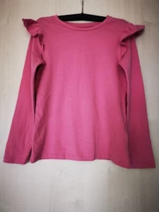 `w.NEU`C&A`MädchenLangarmShirtPulloverOberteilRüschenBaumwolleAltrosa Gr.128 - Bild 1 von 5