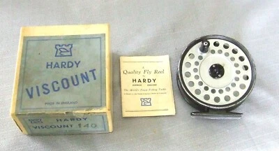 Винтажная нахлыстовая катушка HARDY VISCOUNT 140 в оригинальной коробке с документами - Изображение 1 из 4