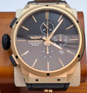 Haemmer HSG-4803 Impressive Chronograph Superial 48 mm Edelstahl Uhr limitiert - Picture 1 of 8