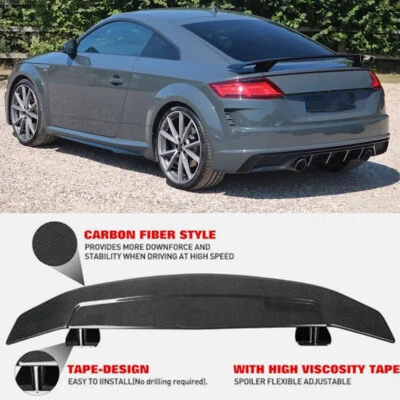 For Audi TT RS TTS GT 46" Carbon Fiber Style Trunk Lid Sport Spoiler Racing Wing - Image 1 of 4