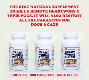 NATURAL DEWORMER in dogs & Cats Dirofilaria immitis - 100% HERBAL - MADE IN USA - Picture 1 of 9