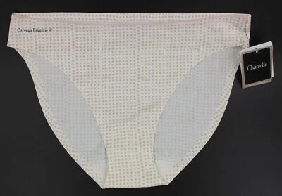Nuevo con etiquetas Bikini Chantelle 1113 "Irresistible" Microfibra Corte Láser Marfil con Lunares Foto 1 de 4