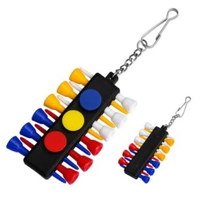 1Set Portable Golf Tee Holder Carrier With 12 Golf Tees And 3 Ball Markers - Picture 1 of 12