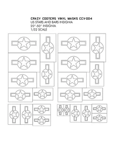 US Stars and Bars for WW2 US Navy Aircraft in 32nd Scale - Picture 1 of 2