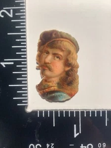 Vintage 1880’s Victorian (1 1/2”) Scrap Rembrandt van Rijn Dutch Painter Vg - Picture 1 of 2