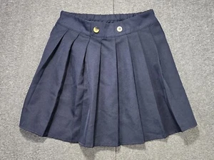 French Toast School Girl Uniform Skirt Skort Size 14 Dark Blue Pleated Front - Picture 1 of 6