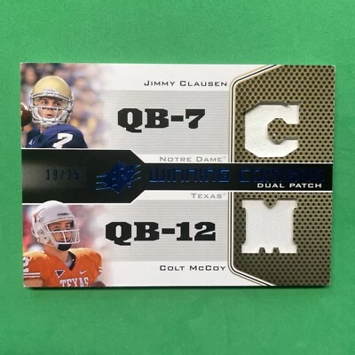 2010 SPx - Winning Combos Dual Jerseys #WC-CM Colt McCoy, Jimmy Clausen 19/25 - Image 1 of 4