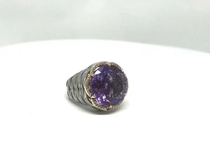 TACORI Sterling Silver and 18K Gold Amethyst Ring with Diamonds SR111P01 - Picture 1 of 6