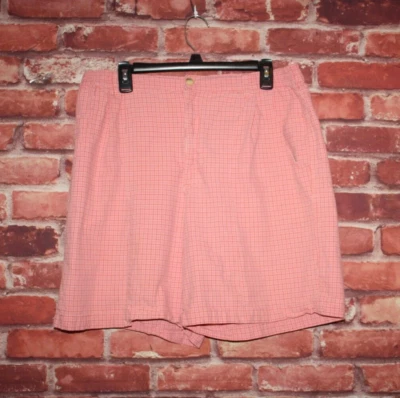 VTG Gloria Vanderbilt Womens Mom Shorts Size 16W Orange Plaid Wide Legs Stretchy - Image 1 of 4